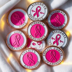 Breast cancer challenge coins