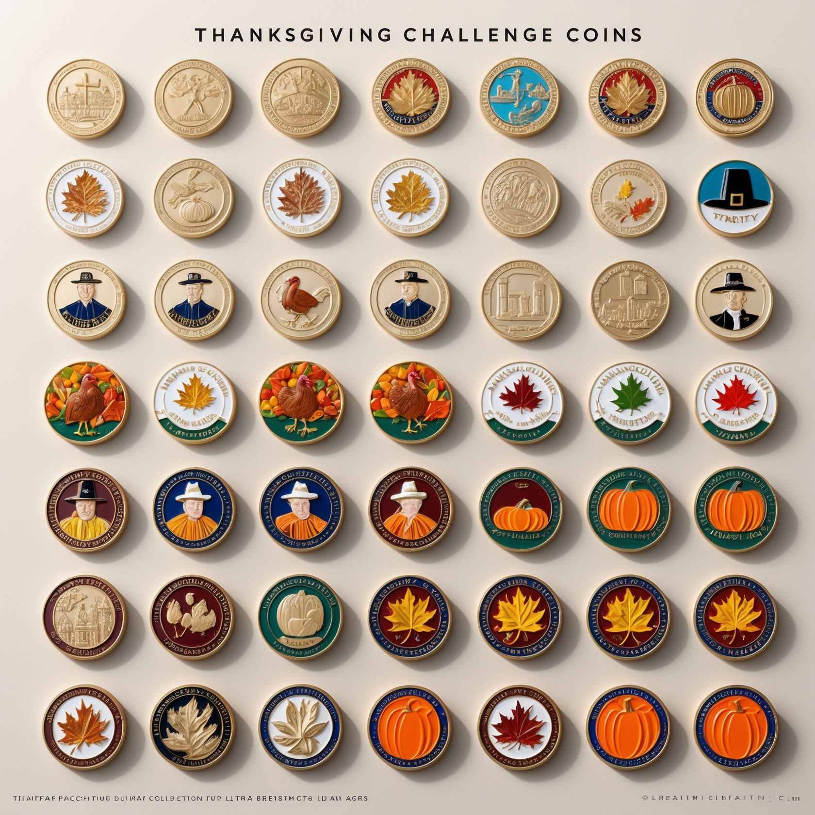 Thanksgiving challenge coins