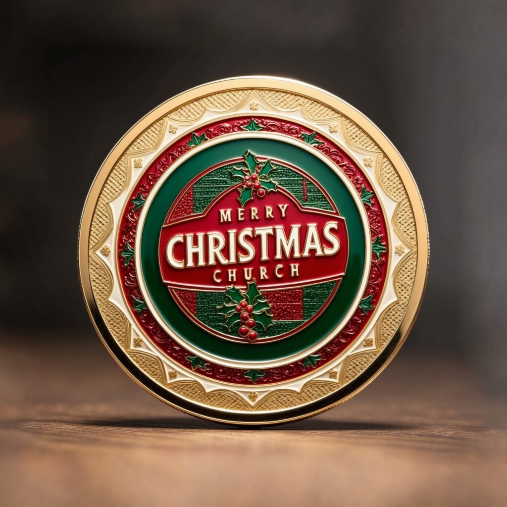 Custom Christmas challenge coins